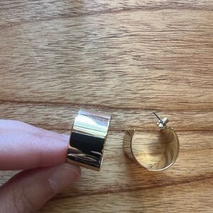 Thick Gold Hoop Earrings